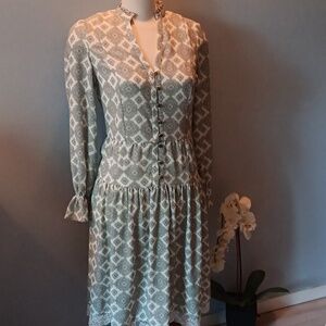 Highline Collective sage green paisley dress